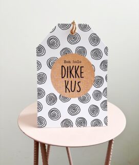 Dikke kus wenskaart
